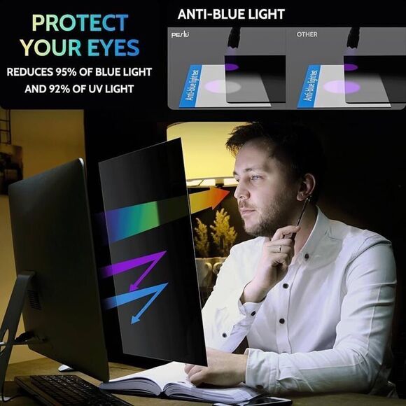 2-PACK 22 Inch 16:10 Computer Privacy Screen Widescreen Monitor - Picture 3 of 10
